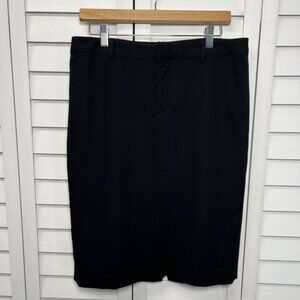 Ralph Lauren Wool Pencil Skirt Career Preppy Business Women's Size 10 Black
